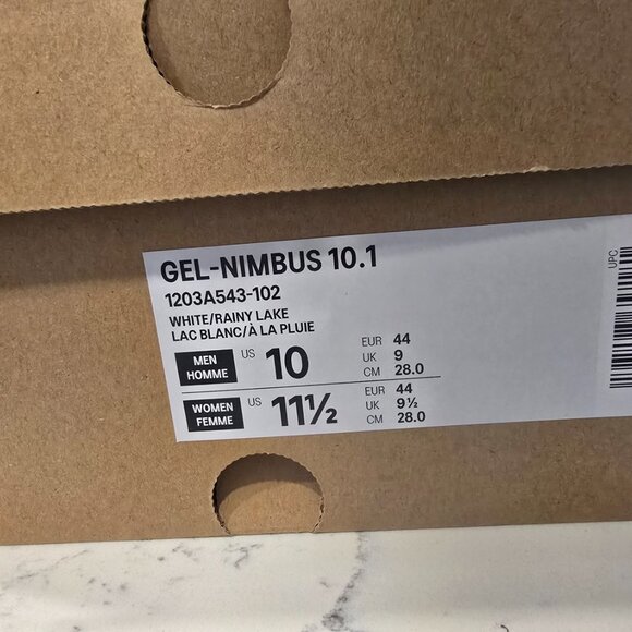 Asics Sportstyle Gel-Nimbus 10.1 Rainy Lake Running Men Shoes 1203A543-102 SZ 10 - Picture 10 of 15